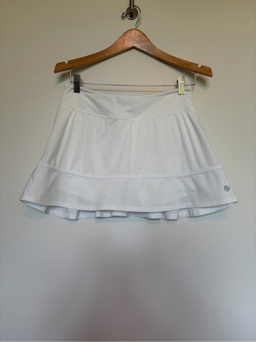 Lija White Performance Skort with Flared Hem